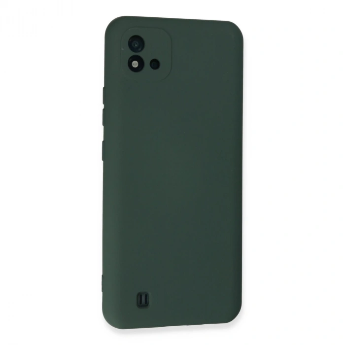 Realme C11 2021 Kılıf Nano İçi Kadife Silikon - Koyu Yeşil