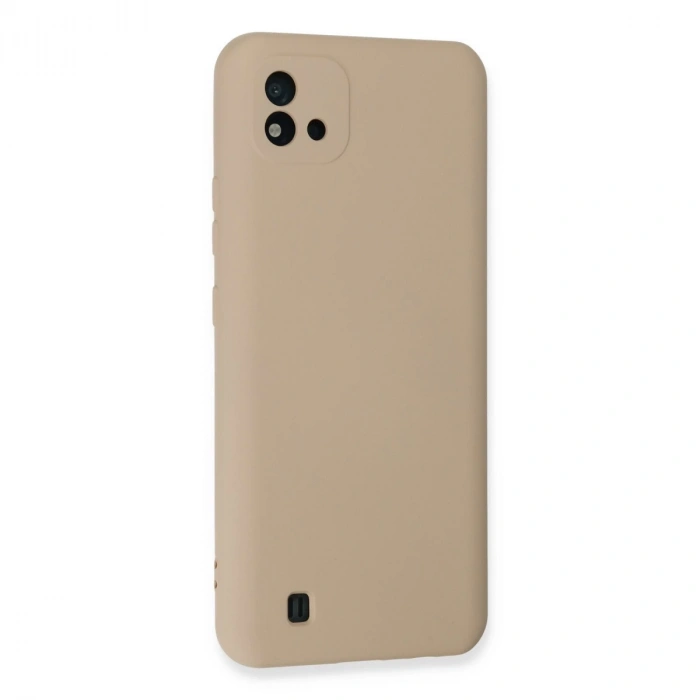 Realme C11 2021 Kılıf Nano İçi Kadife Silikon - Pudra