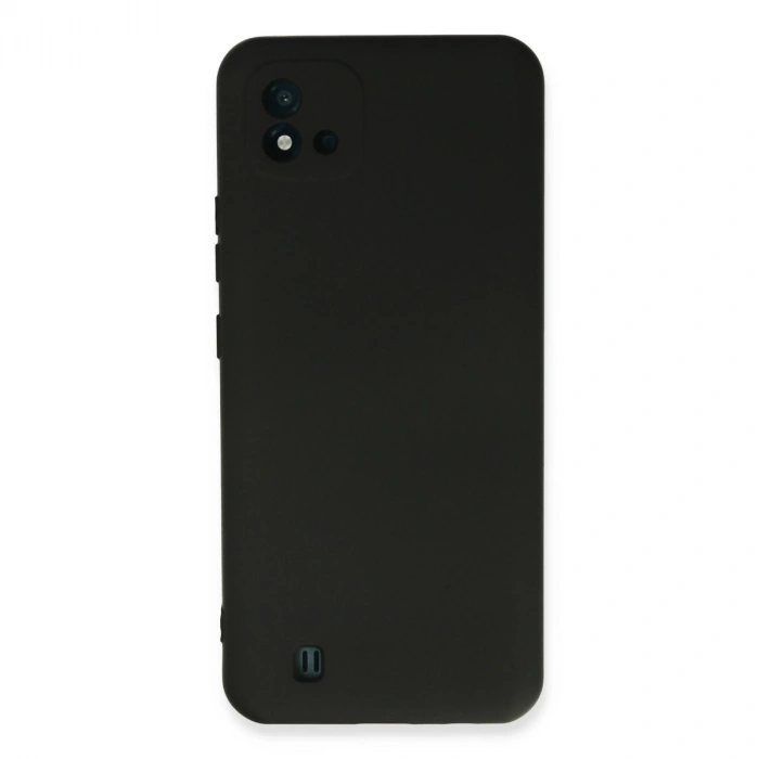 Realme C11 2021 Kılıf Nano İçi Kadife Silikon - Siyah