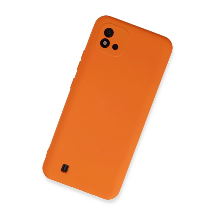 Realme C11 2021 Kılıf Nano İçi Kadife Silikon - Turuncu