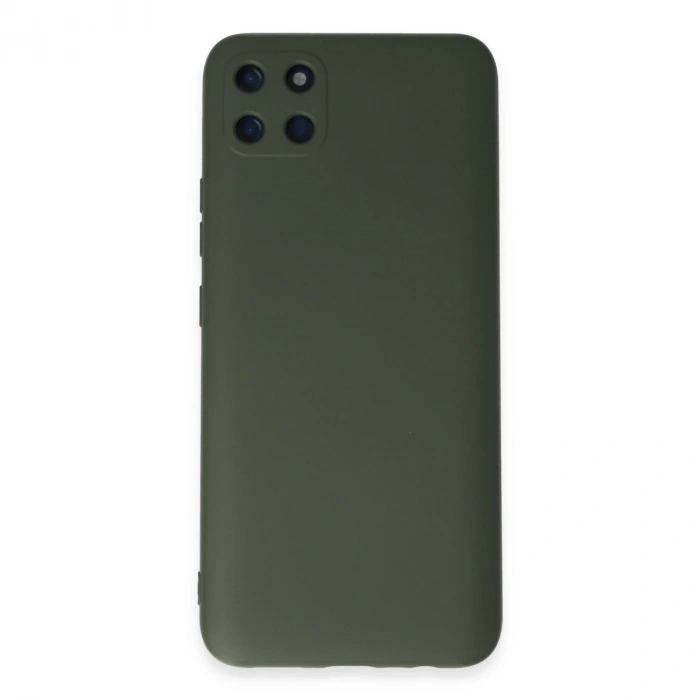 Realme C11 Kılıf Nano İçi Kadife Silikon - Koyu Yeşil