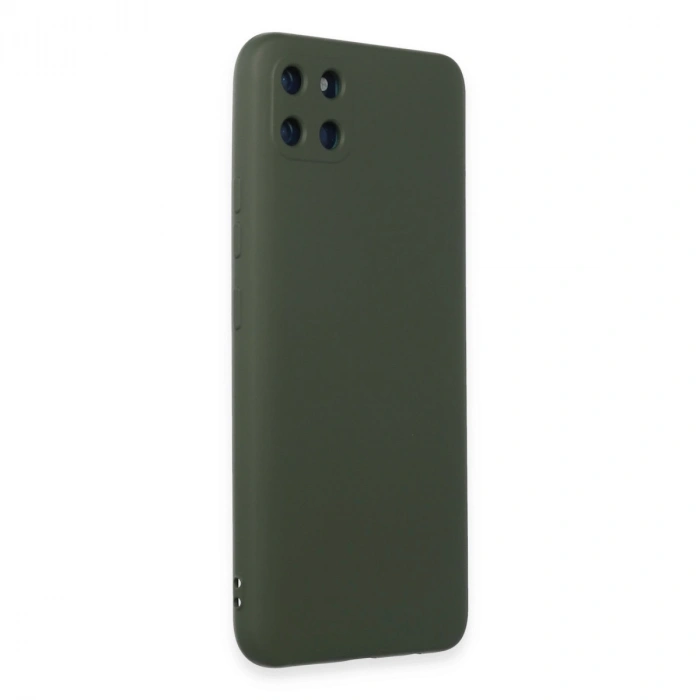 Realme C11 Kılıf Nano İçi Kadife Silikon - Koyu Yeşil