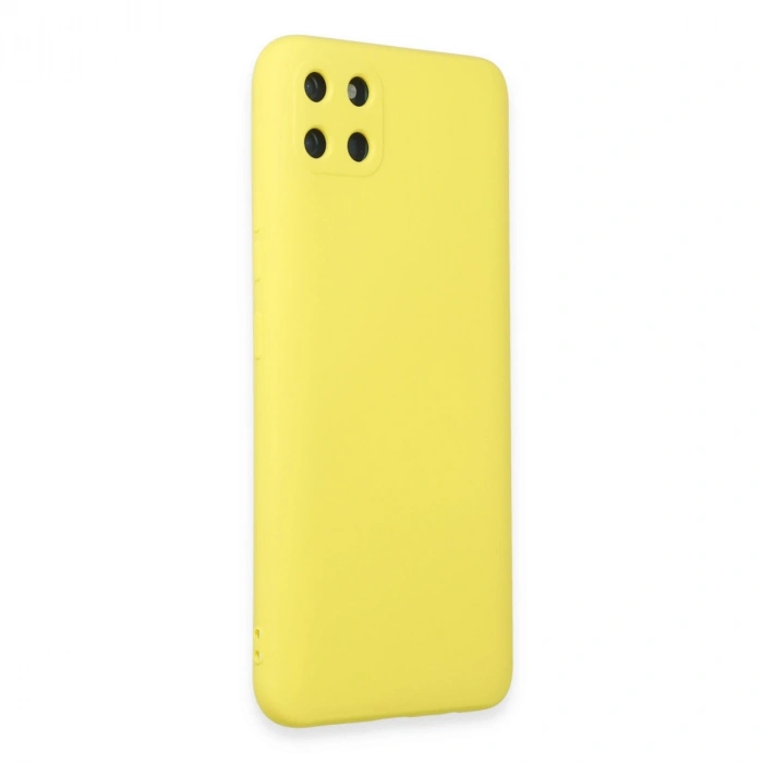 Realme C11 Kılıf Nano İçi Kadife Silikon - Sarı