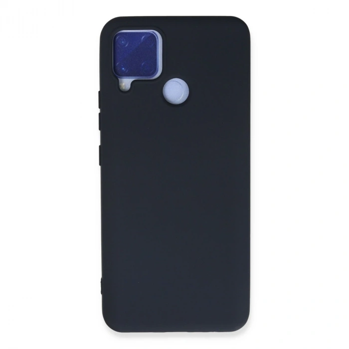 Realme C15 Kılıf Nano İçi Kadife Silikon - Lacivert