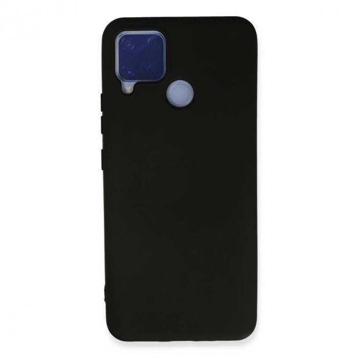 Realme C15 Kılıf Nano İçi Kadife Silikon - Siyah