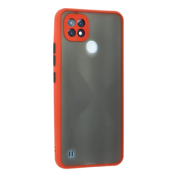 Realme C21 Kılıf Montreal Silikon Kapak - Kırmızı