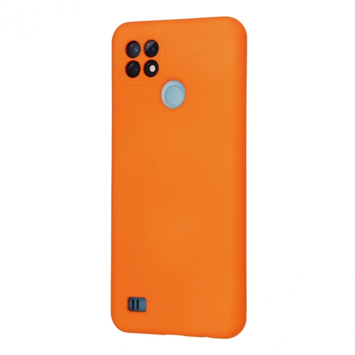 Realme C21 Kılıf Nano İçi Kadife Silikon - Turuncu