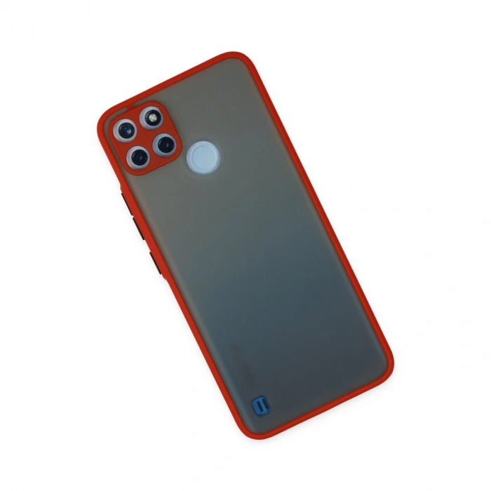 Realme C21y Kılıf Montreal Silikon Kapak - Kırmızı