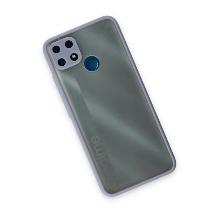 Realme C25 Kılıf Montreal Silikon Kapak - Gri