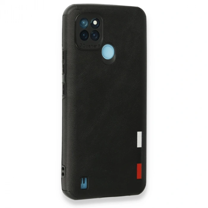 Realme C25y Kılıf Loop Deri Silikon - Siyah