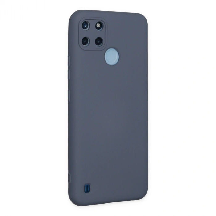 Realme C25y Kılıf Nano İçi Kadife Silikon - Gri