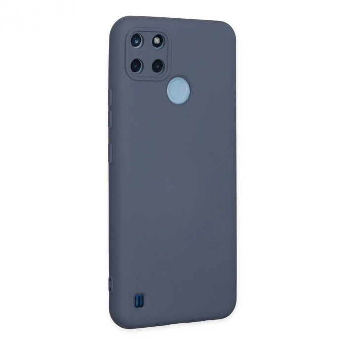 Realme C25y Kılıf Nano İçi Kadife Silikon - Gri