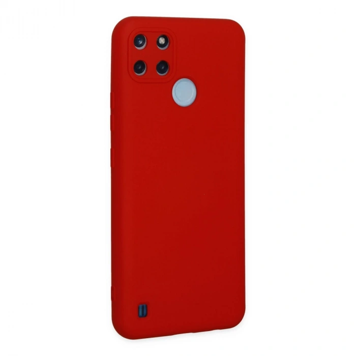 Realme C25y Kılıf Nano İçi Kadife Silikon - Kırmızı