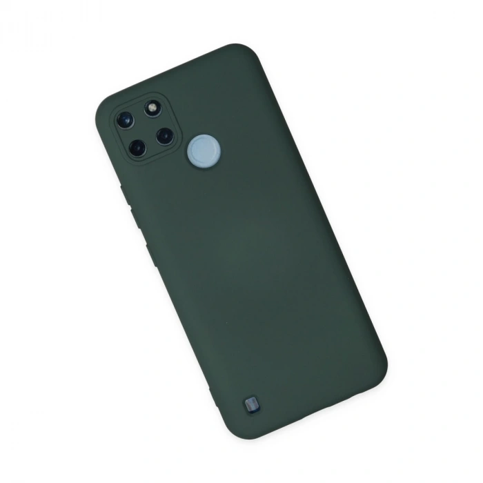 Realme C25y Kılıf Nano İçi Kadife Silikon - Koyu Yeşil