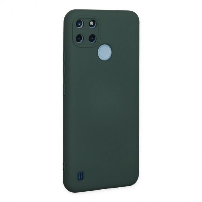 Realme C25y Kılıf Nano İçi Kadife Silikon - Koyu Yeşil