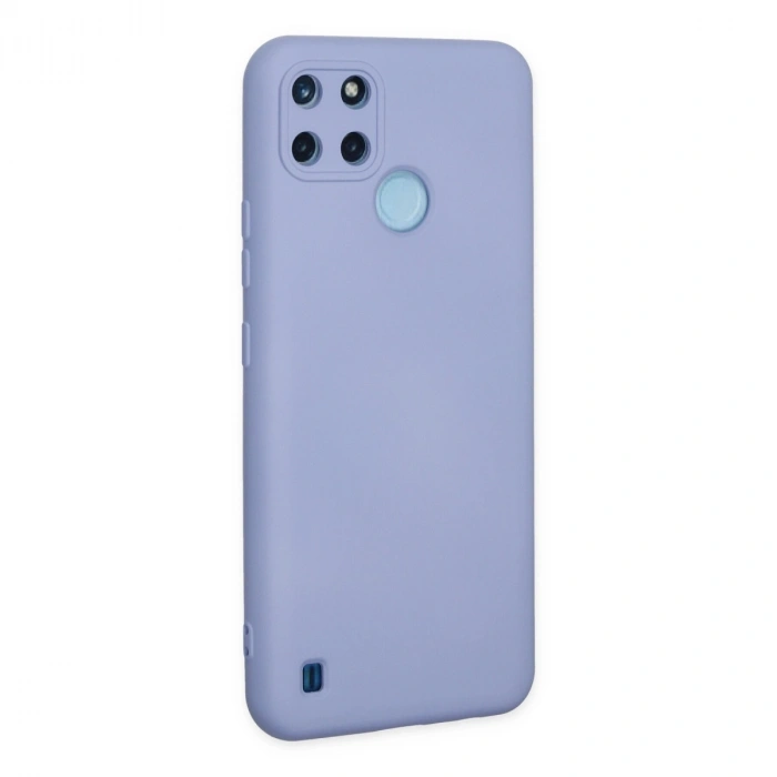 Realme C25y Kılıf Nano İçi Kadife Silikon - Lila