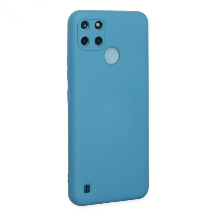 Realme C25y Kılıf Nano İçi Kadife Silikon - Mavi