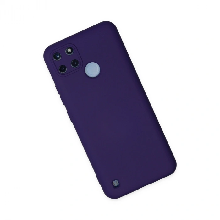 Realme C25y Kılıf Nano İçi Kadife Silikon - Mor