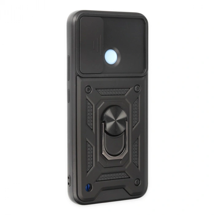 Realme C25y Kılıf Pars Lens Yüzüklü Silikon - Siyah