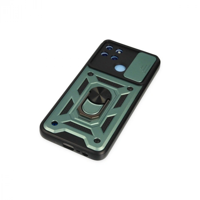 Realme C25y Kılıf Pars Lens Yüzüklü Silikon - Yeşil