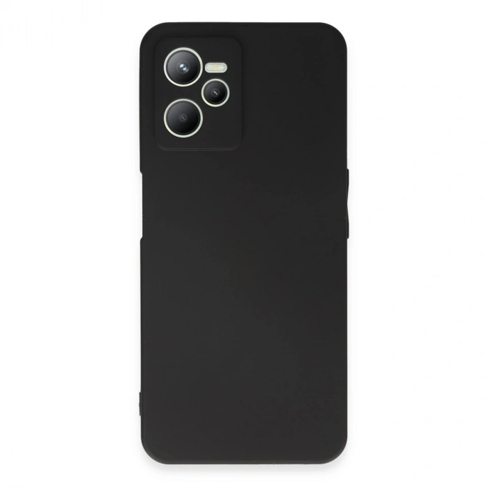 Realme C35 Kılıf First Silikon - Siyah