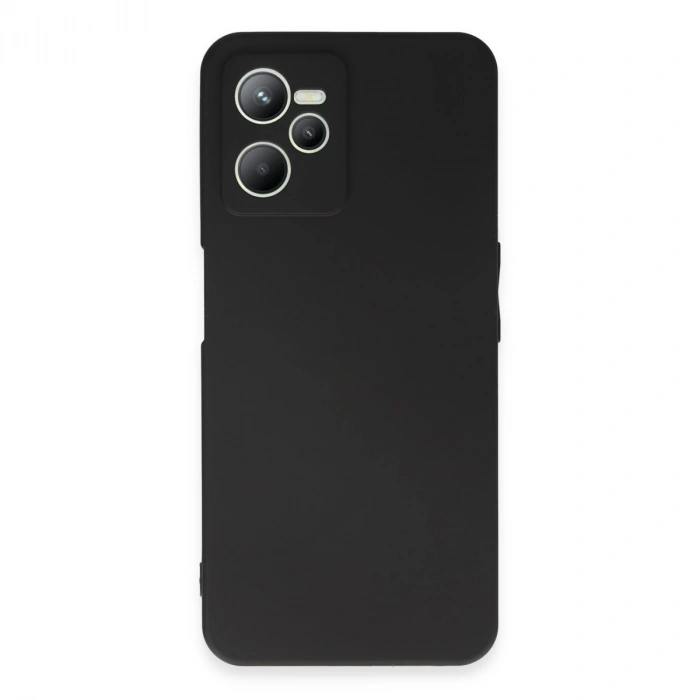 Realme C35 Kılıf First Silikon - Siyah