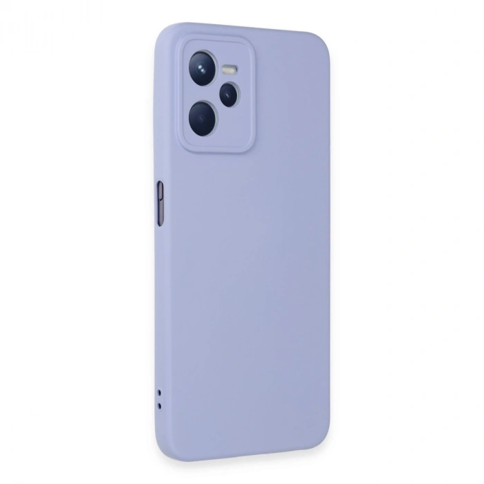 Realme C35 Kılıf Nano İçi Kadife Silikon - Lila