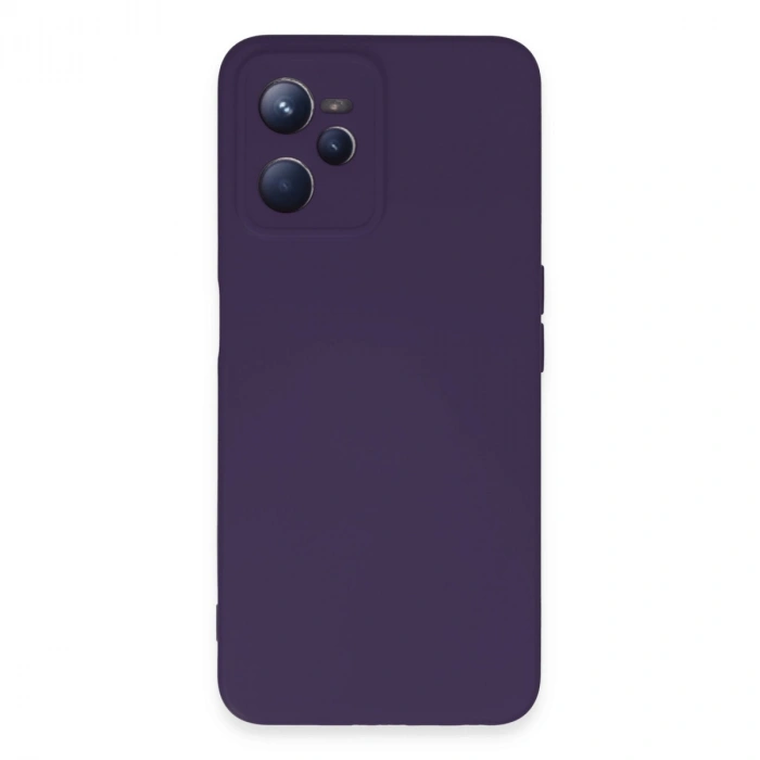 Realme C35 Kılıf Nano İçi Kadife Silikon - Mor