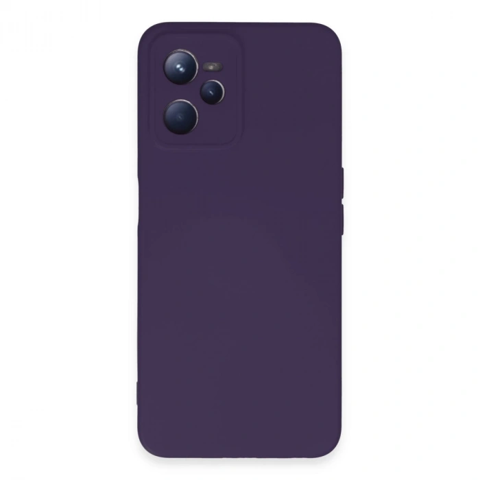 Realme C35 Kılıf Nano İçi Kadife Silikon - Mor