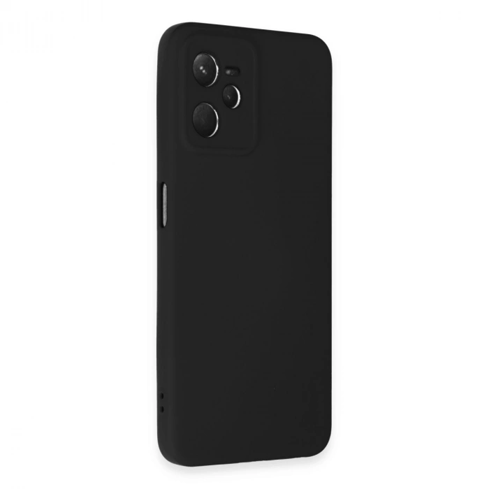 Realme C35 Kılıf Nano İçi Kadife Silikon - Siyah