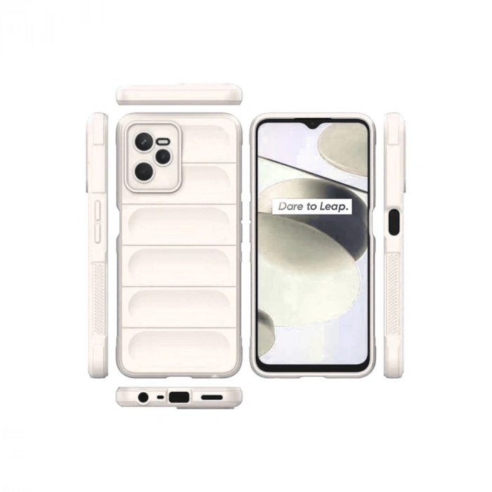 Realme C35 Kılıf Optimum Silikon - Krem