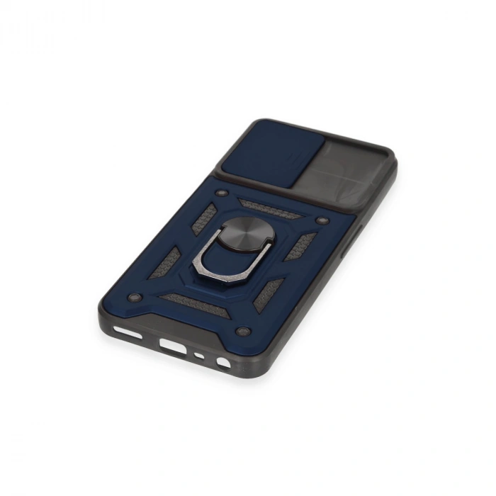 Realme C35 Kılıf Pars Lens Yüzüklü Silikon - Lacivert