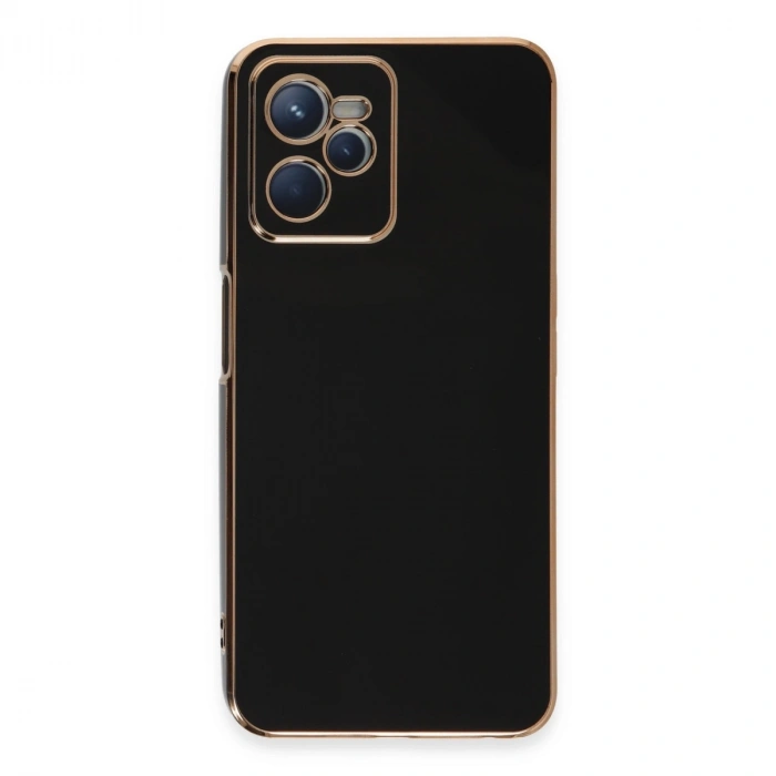 Realme C35 Kılıf Volet Silikon - Siyah