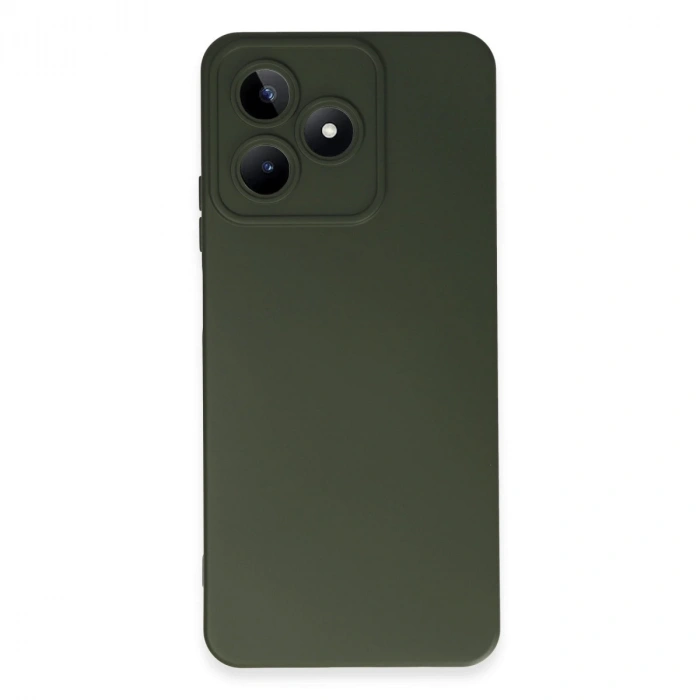 Realme C53 Kılıf Nano İçi Kadife Silikon - Koyu Yeşil