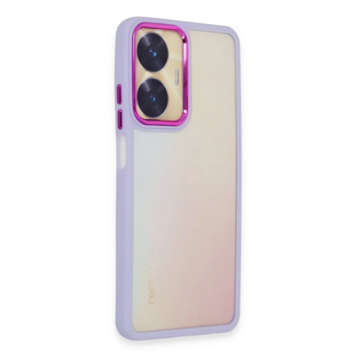 Realme C55 Kılıf Dora Kapak - Lila