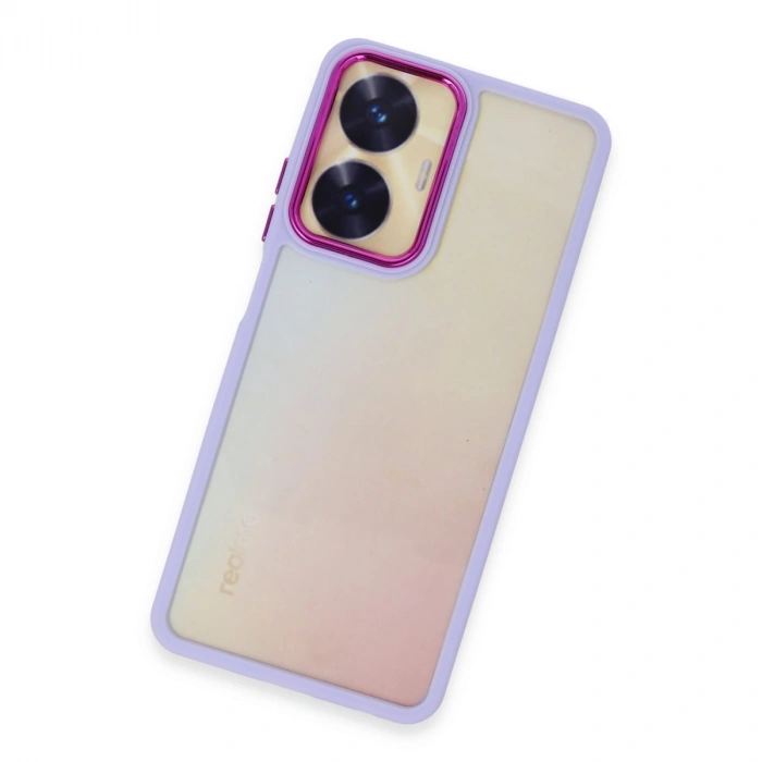 Realme C55 Kılıf Dora Kapak - Lila