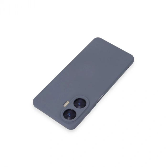 Realme C55 Kılıf Nano İçi Kadife Silikon - Gri