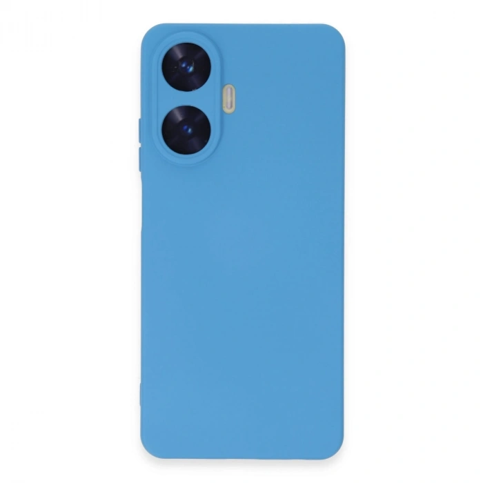 Realme C55 Kılıf Nano İçi Kadife Silikon - Mavi