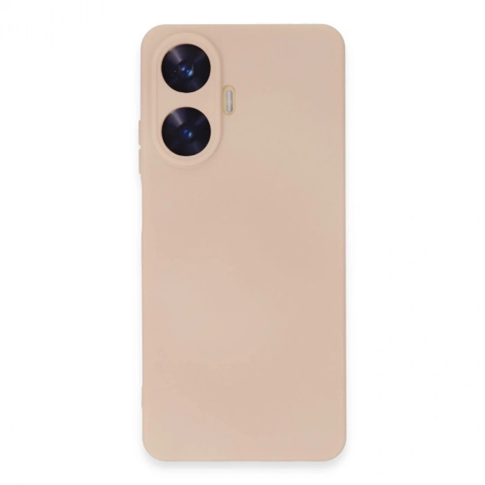 Realme C55 Kılıf Nano İçi Kadife Silikon - Pudra