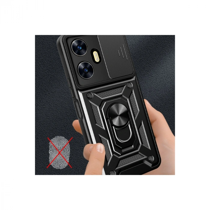 Realme C55 Kılıf Pars Lens Yüzüklü Silikon - Lacivert