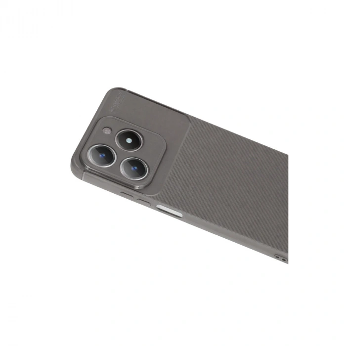 Realme C61 Kılıf Auto Focus Karbon Kapak - Gri