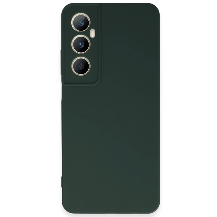 Realme C65 Kılıf First Silikon - Koyu Yeşil