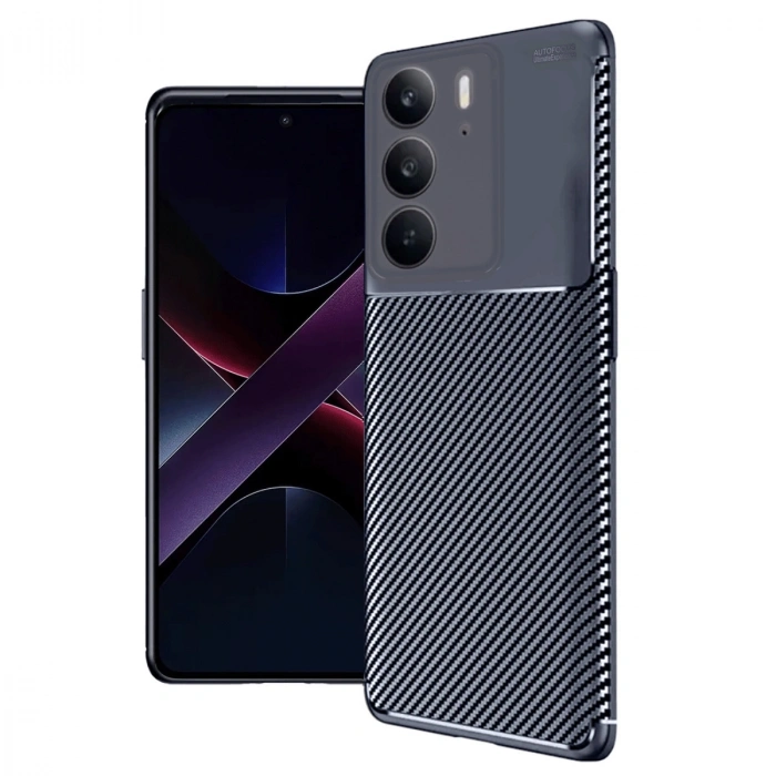 Realme C75 4g Auto Focus Karbon Kapak - Lacivert
