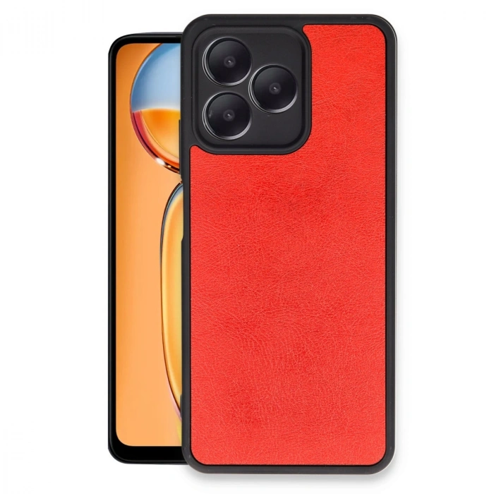 Realme Note 50 4g Kılıf Aras Deri Kapak - Kırmızı
