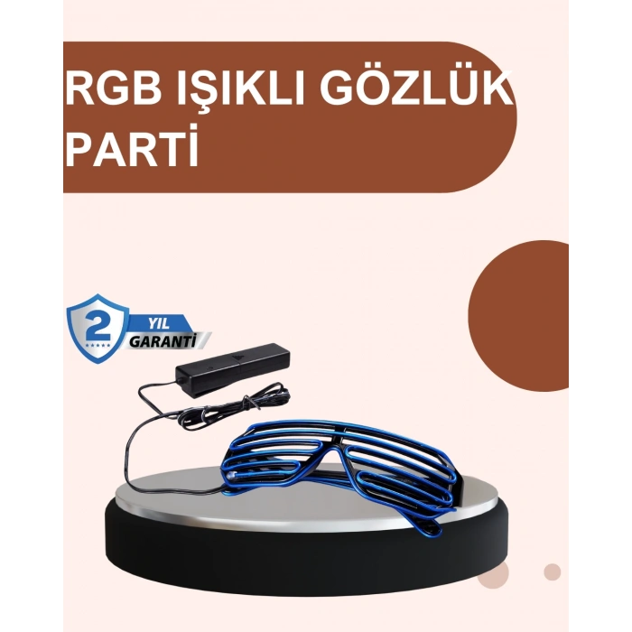 Renkli Led Işıklı Eğlence Gözlüğü Parti Aksesuarı