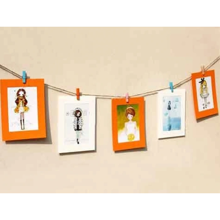 Renkli Mini Ahşap Mandal (100 Adet) (599)