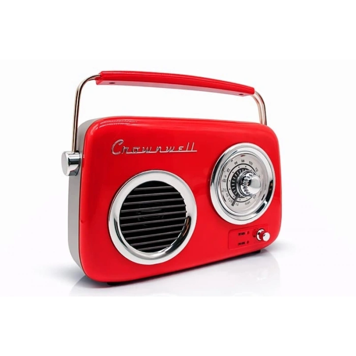 Retro Tasarımlı Bluetooth Fm Radyo Kırmızı