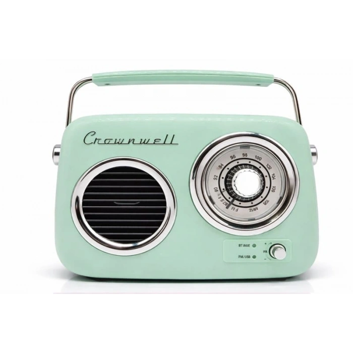 Retro Tasarımlı Bluetooth Fm Radyo Mint Yeşil