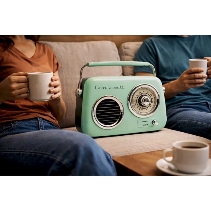 Retro Tasarımlı Bluetooth Fm Radyo Mint Yeşil