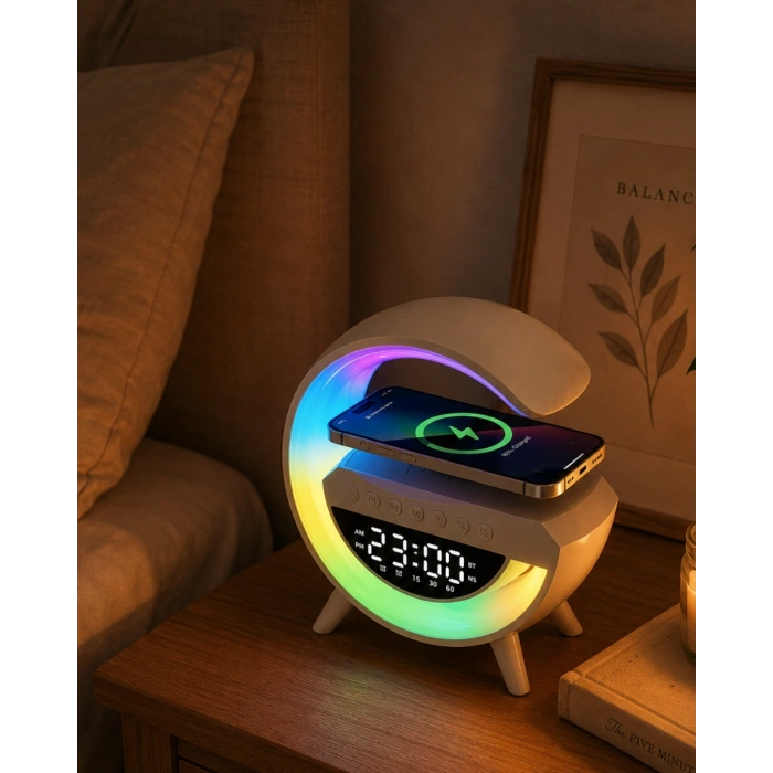 Rgb Işıklı Bluetooth Hoparlör Tf Kart Ve Fm Destekli Kablosuz Ses Sistemi